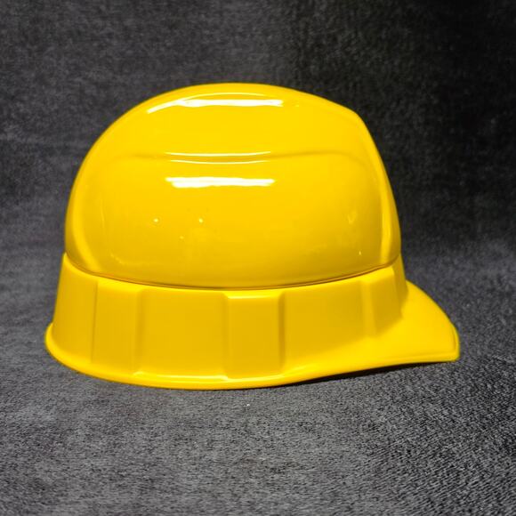 Vintage Avon Yellow Construction Hard Hat & Glass Hammer After Shave Decanter - Picture 8 of 10